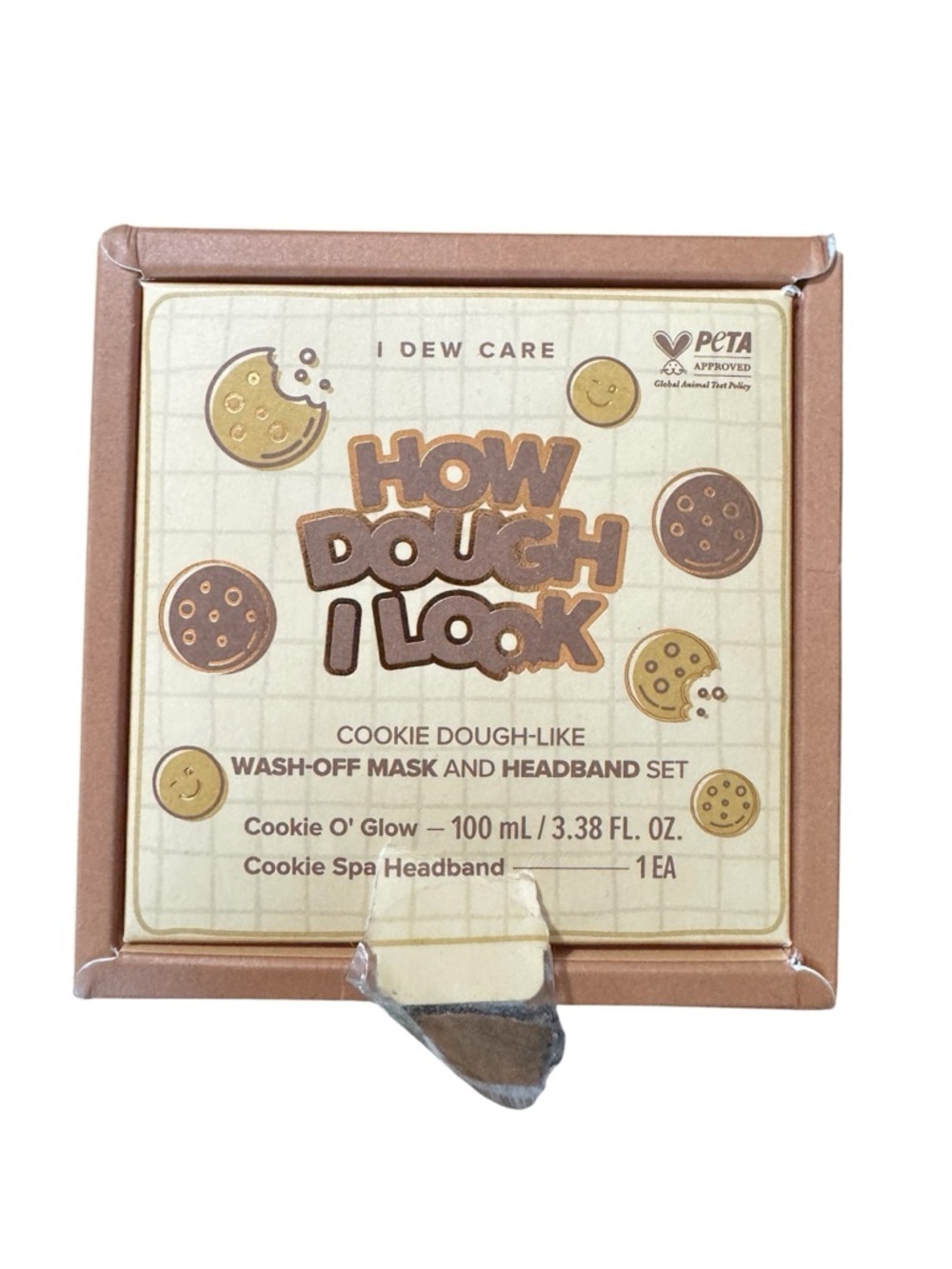 I Dew Care "How Dough I Look" Cookie Dough-Like Wash-Off Mask - damage to box